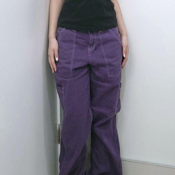 Purple Cargo Y2k Vintage Pants - Picture 1 of 6